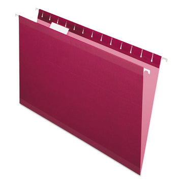 Pendaflex® Colored Reinforced Hanging Folders, Legal Size, 1-5-cut Tab, Burgundy, 25-box freeshipping - TVN Wholesale
